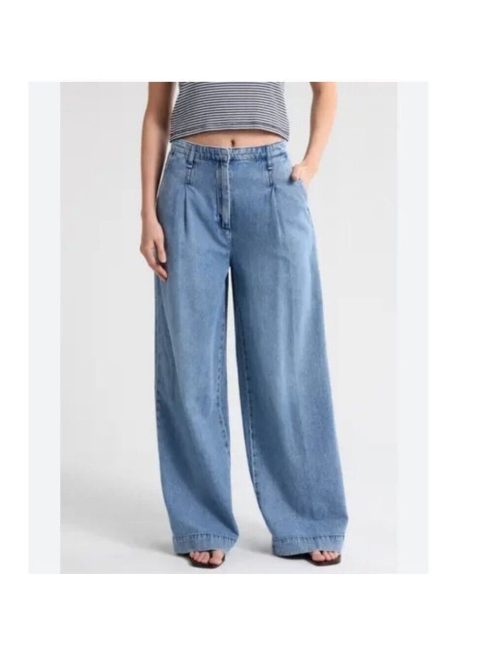 Rag & Bone The Aurora Pleated Trouser Jeans Size 27 X 31" L NWT - Picture 2 of 16
